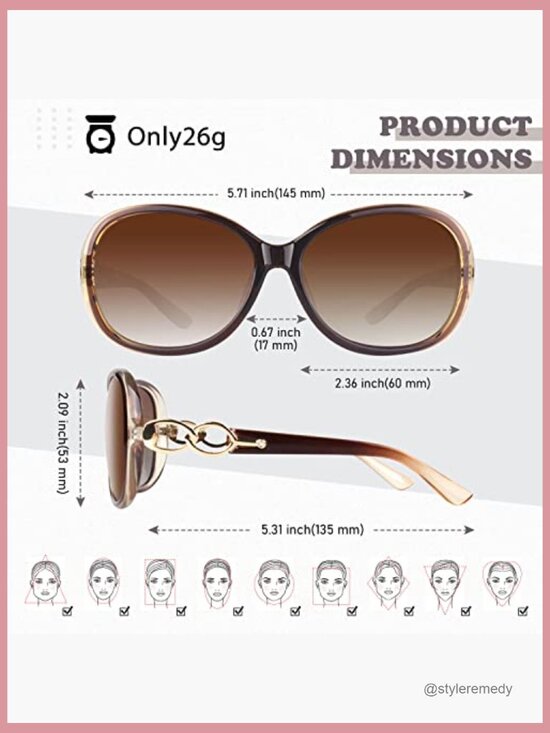 Polarized Oversized Sunglasses with UV400 Protection, Retro Shield Style main image 4